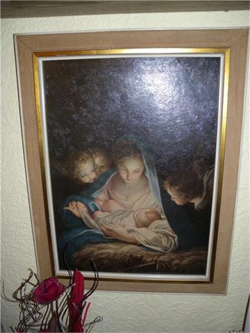 Wandbild mit Maria und Kind Motiv